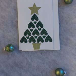 Carte de Vœux Sapin Cœur