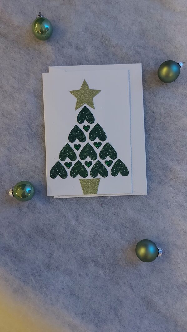 Carte de Vœux Sapin Cœur