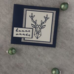 Carte de Vœux Tête de Cerf